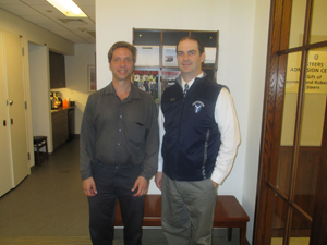 Vinnie with admissions director