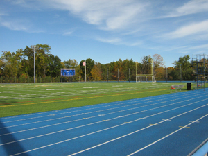 Long view of the football field