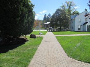 A campus walkway