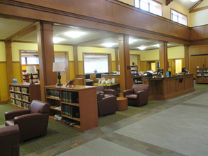 Inside the library