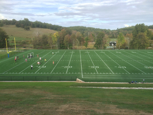 The school football field