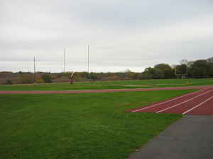 Sports field and track