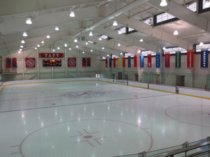 The school's hockey rink