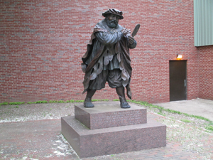 A statue of 'The Bard' William Shakespeare
