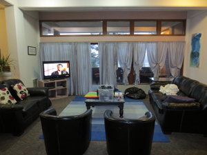 Living room in student housing