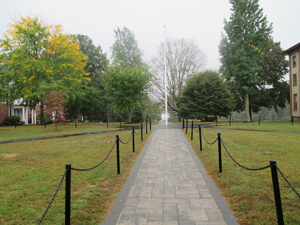 A campus walkway