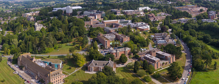 University of Exeter aerial view