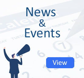 News & Events Man with bullhorn makes an announcement