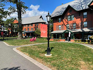 Pathway through village dorms