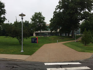 Pathway leading to campus center