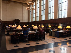 Inside the library study hall