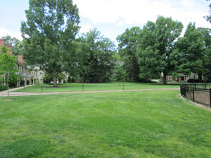 Natural scenery surrounds the campus