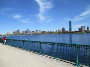 The Charles River runs alongside MIT