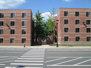 Walkway leading to the dorms