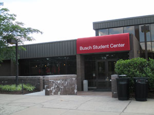 Entrance to the Busch Student Center