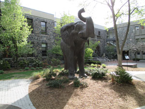 Statue of the Tufts elephant mascot